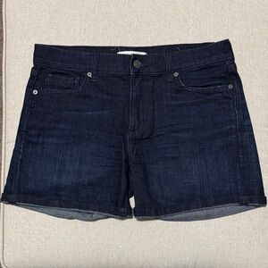 Banana Republic Denim Shorts-Sz 27 “Roll Up Shorts” 98% Cotton-Dark Wash